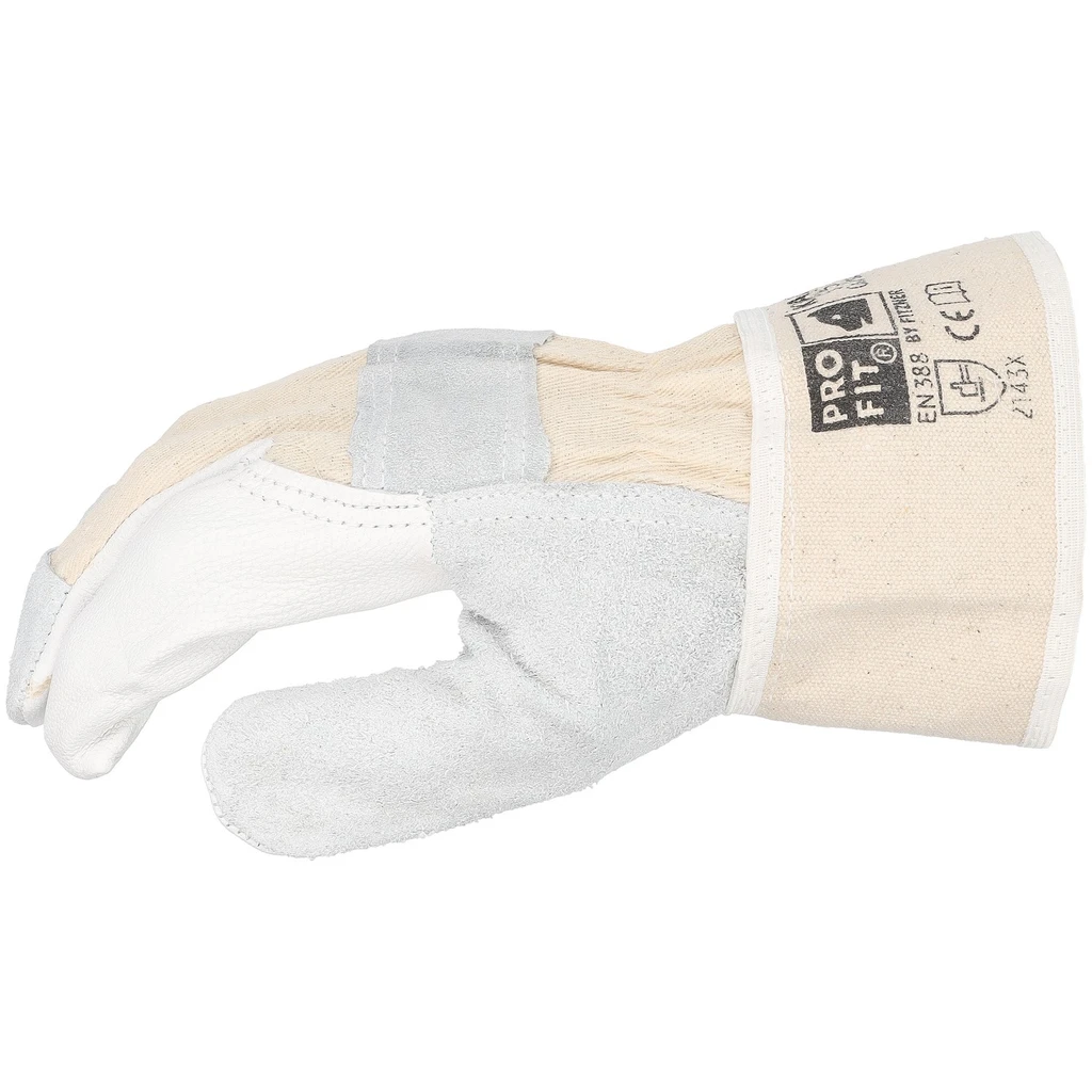 PRO FIT, Rindvoll-/Rindspalt Leder Arbeitshandschuh, Natur, Lederhandschuhe
