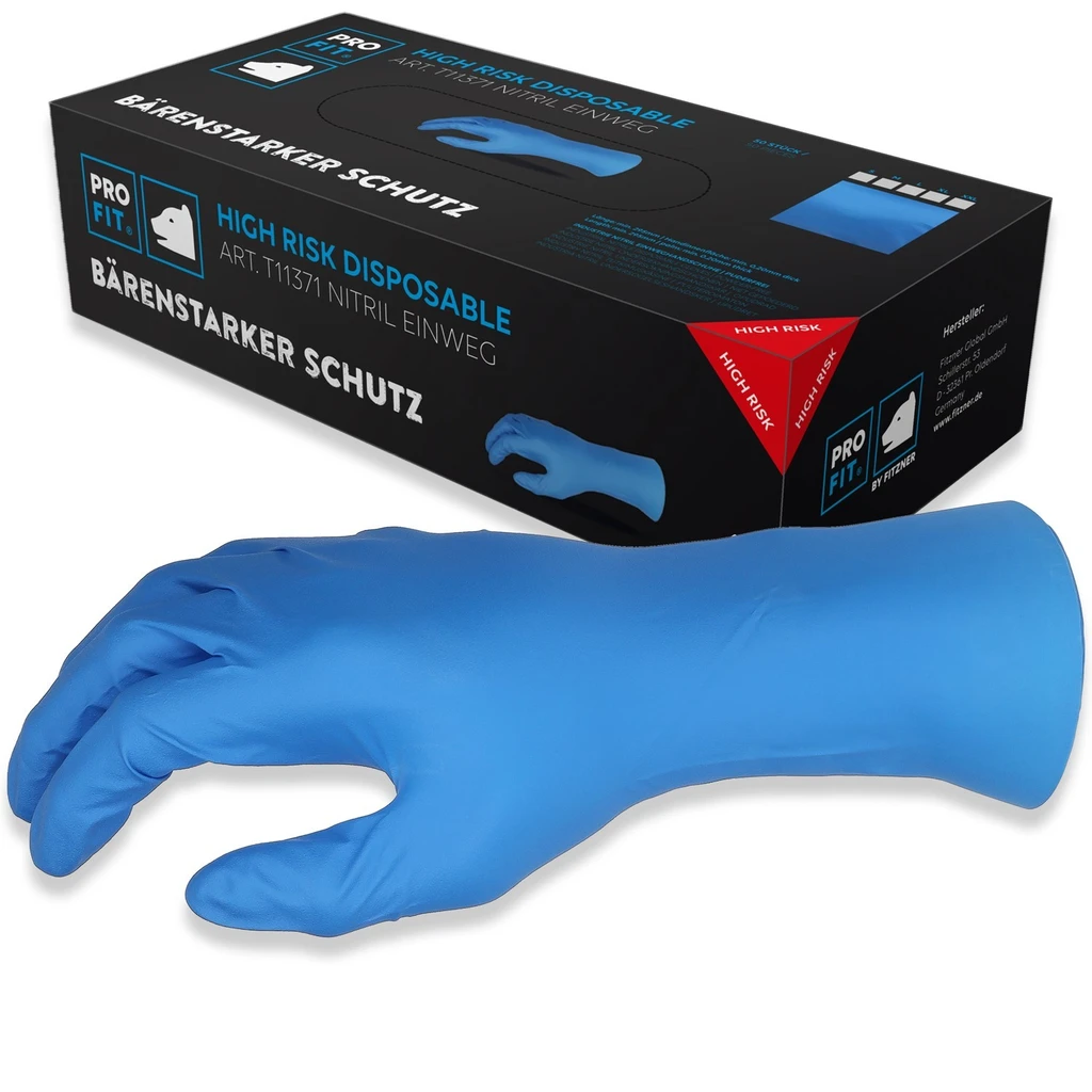 PRO FIT, nitrile disposable glove, Blue, Disposable gloves