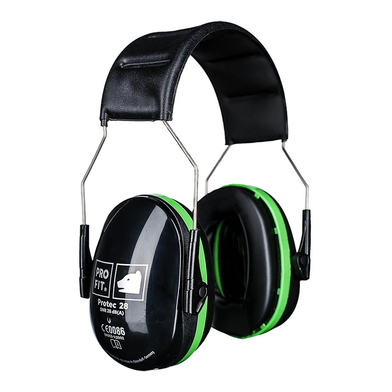 PRO FIT, Protec 28 earmuff, Green, Black, Hearing protection capsules