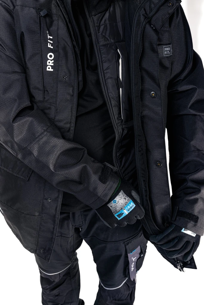 PRO FIT, Parka, Black, Jackets/Vests