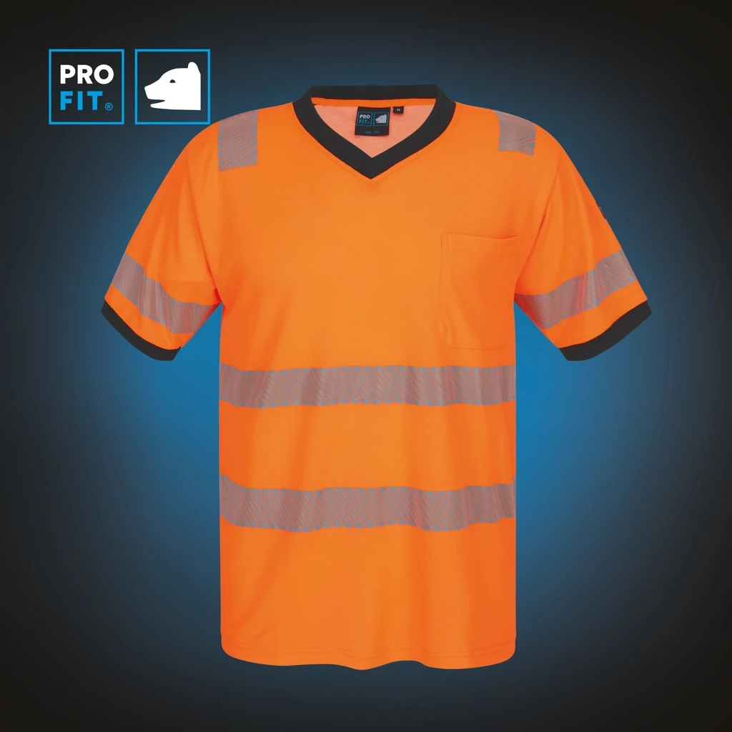 PRO FIT, High Visibility T-shirt, Neon Orange, High-visibility clothing