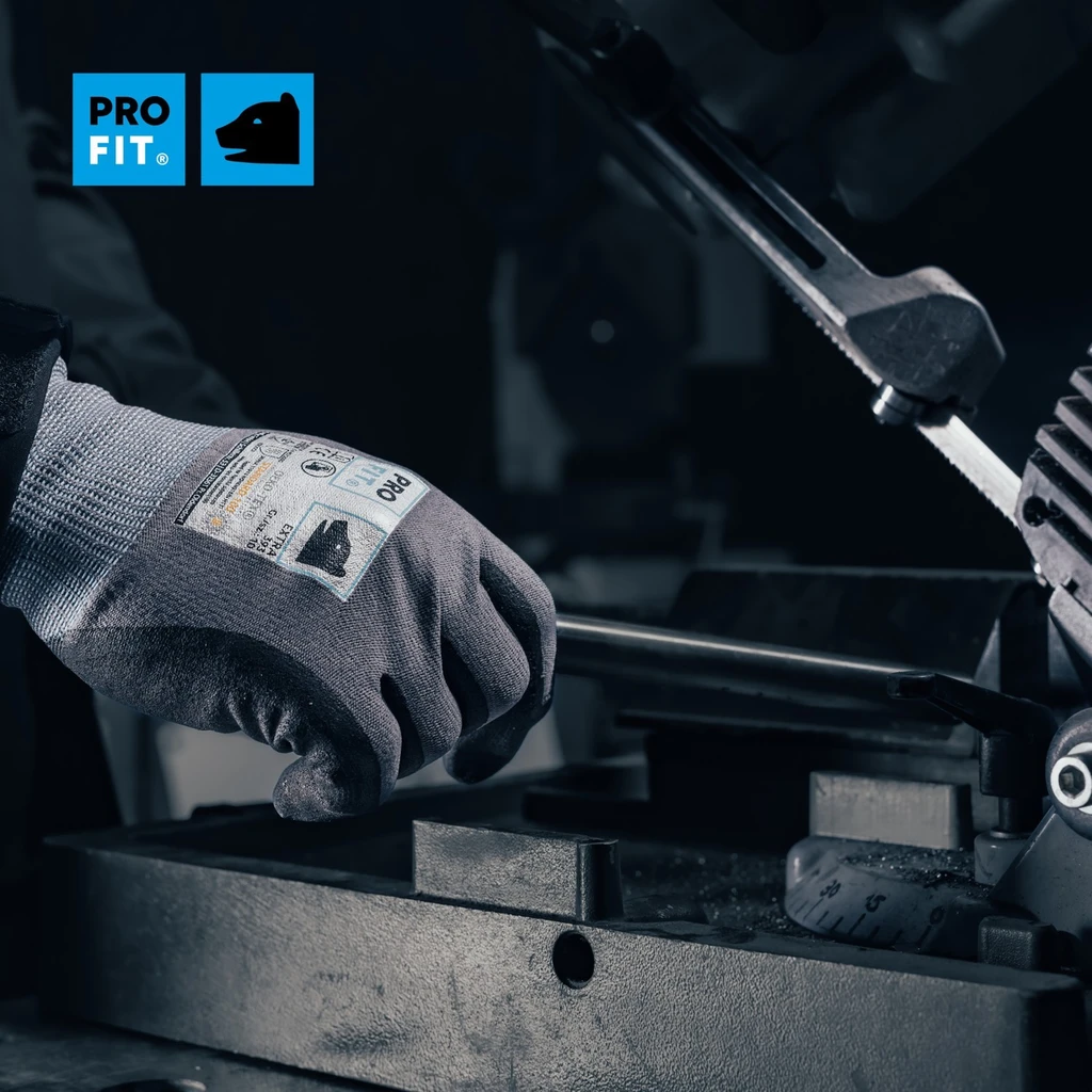 PRO FIT, nitrile foam fine knit, Grey, Nitrile foam gloves