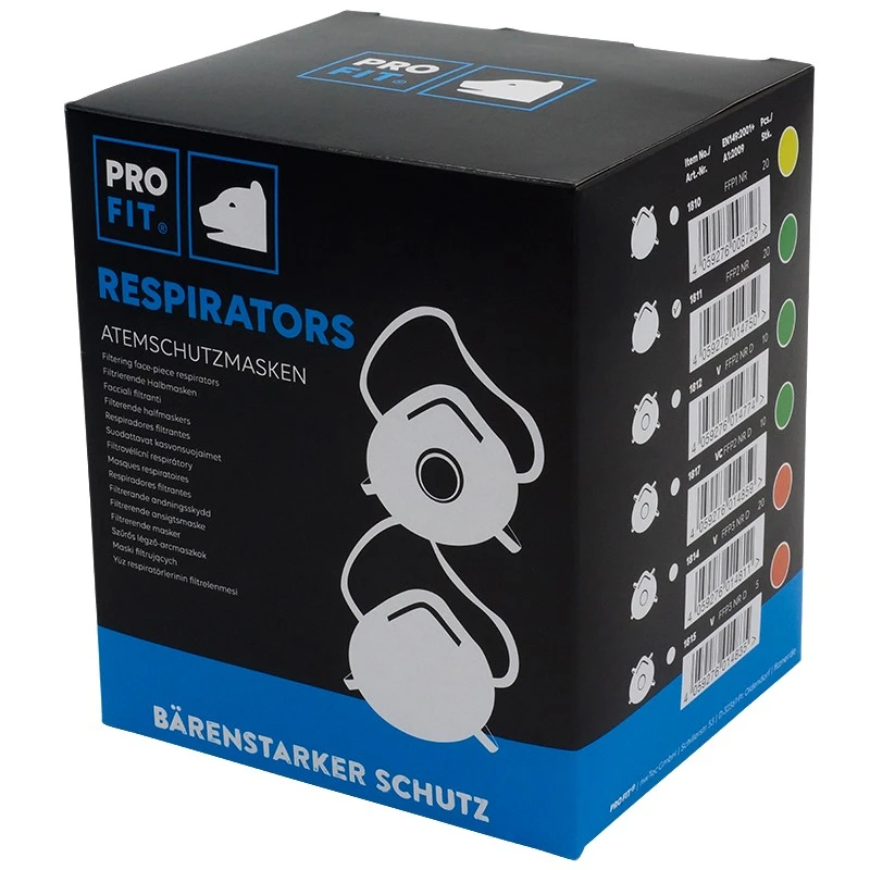 PRO FIT, disposable cup mask FFP2, White, particulate respirator