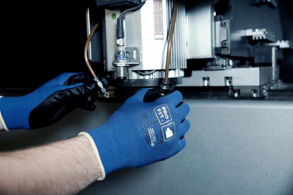 PRO FIT, Polymer-P glove, Black, Blue, HPT gloves