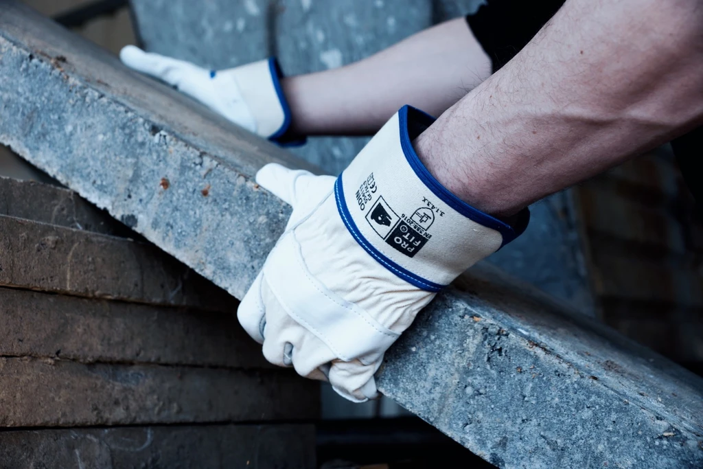 PRO FIT, cow full leather glove, Natural, Leather gloves