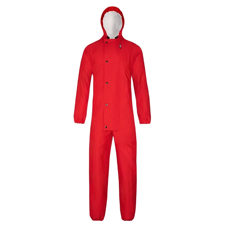 PRO FIT, E100 protection overall, Red, Chemical protective clothing
