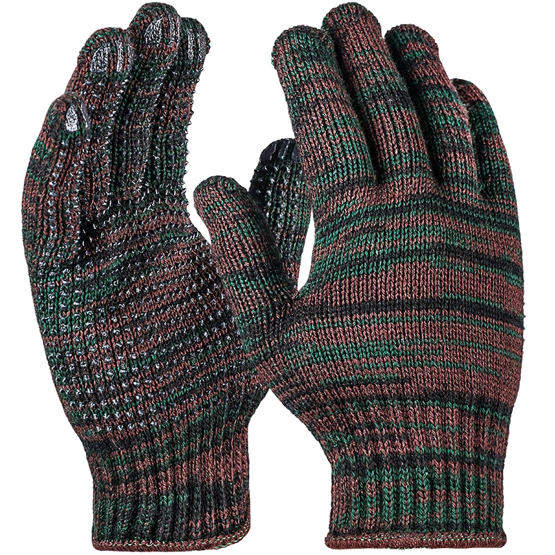 PRO FIT, finely knitted glove, Brown, Black, dotted gloves