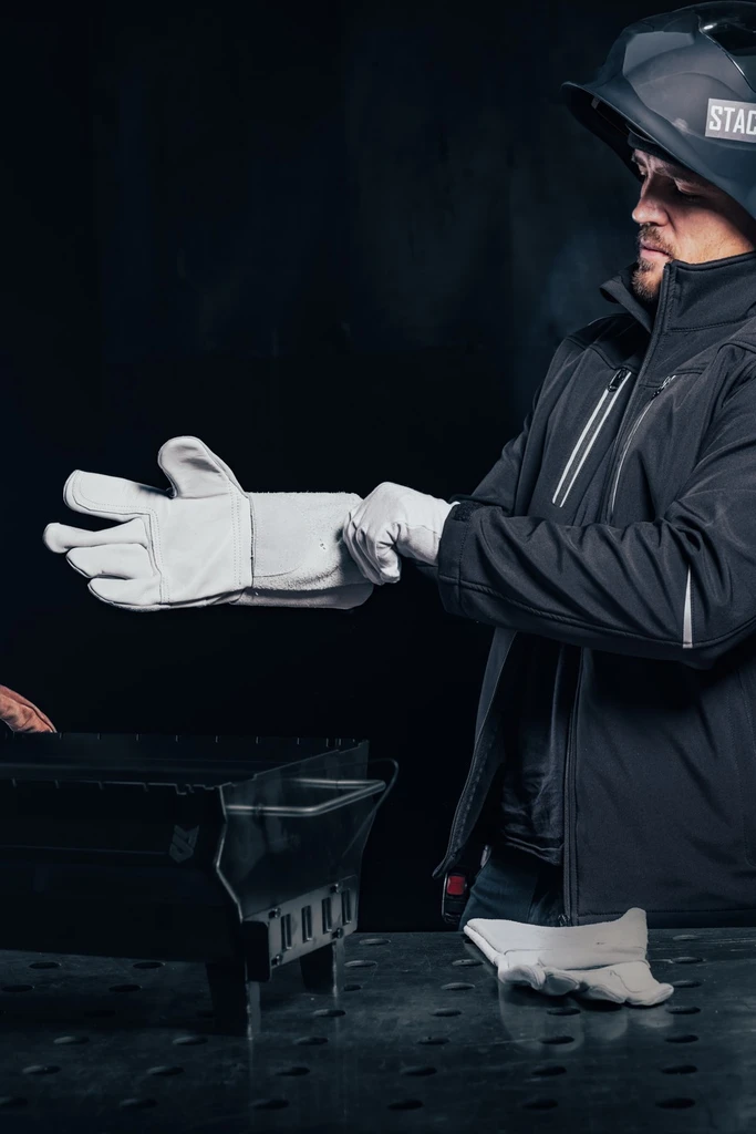 PRO FIT, combined cow leather welder`s, Natural, Welders