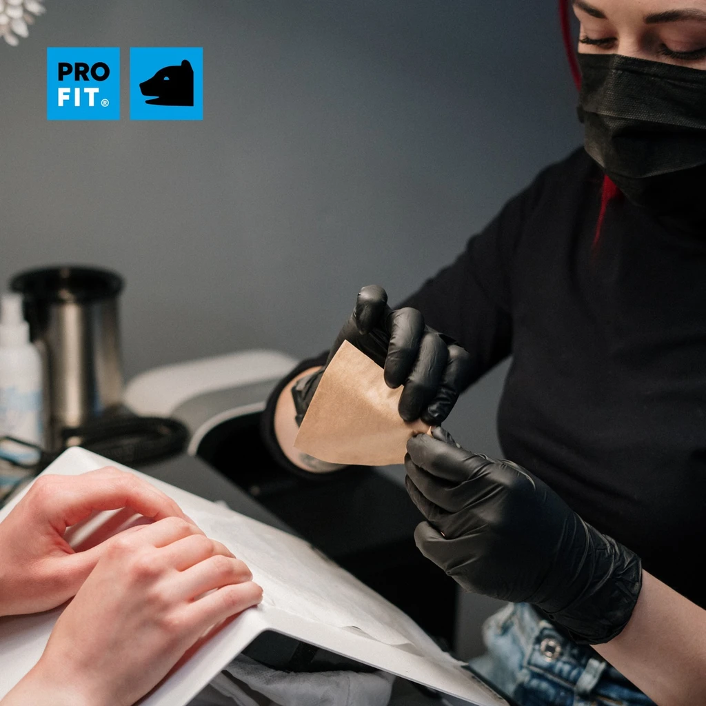 PRO FIT, nitrile disposable glove, Black, Disposable gloves