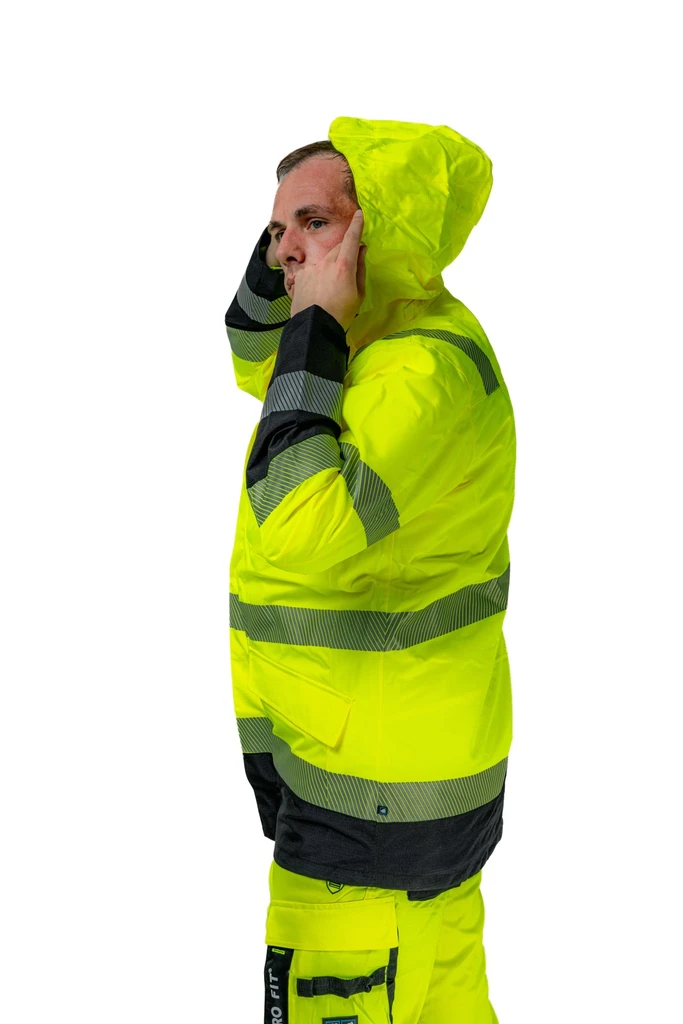 PRO FIT, High visibilty parka, Neon Yellow, High-visibility clothing