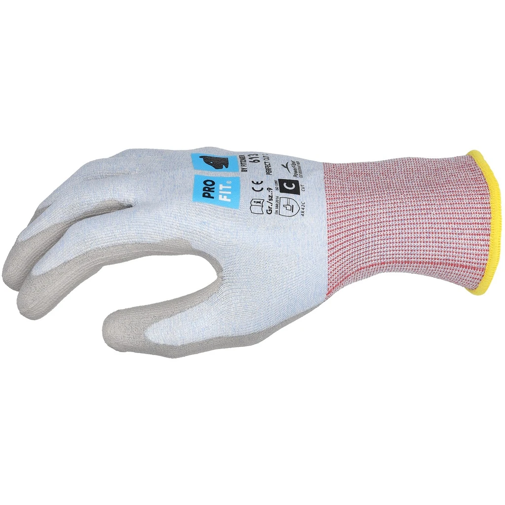 PRO FIT, PU cut resistance glove, Grey, Light Blue, Cut protection PU gloves