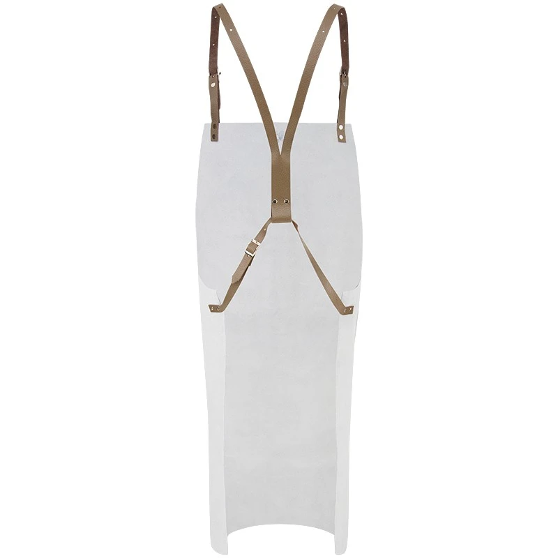 PRO FIT, split leather bib apron, Natural, Apron