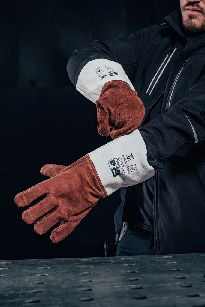 PRO FIT, Hitzeschutzhandschuh, Natur, Braun, Schweißerhandschuhe