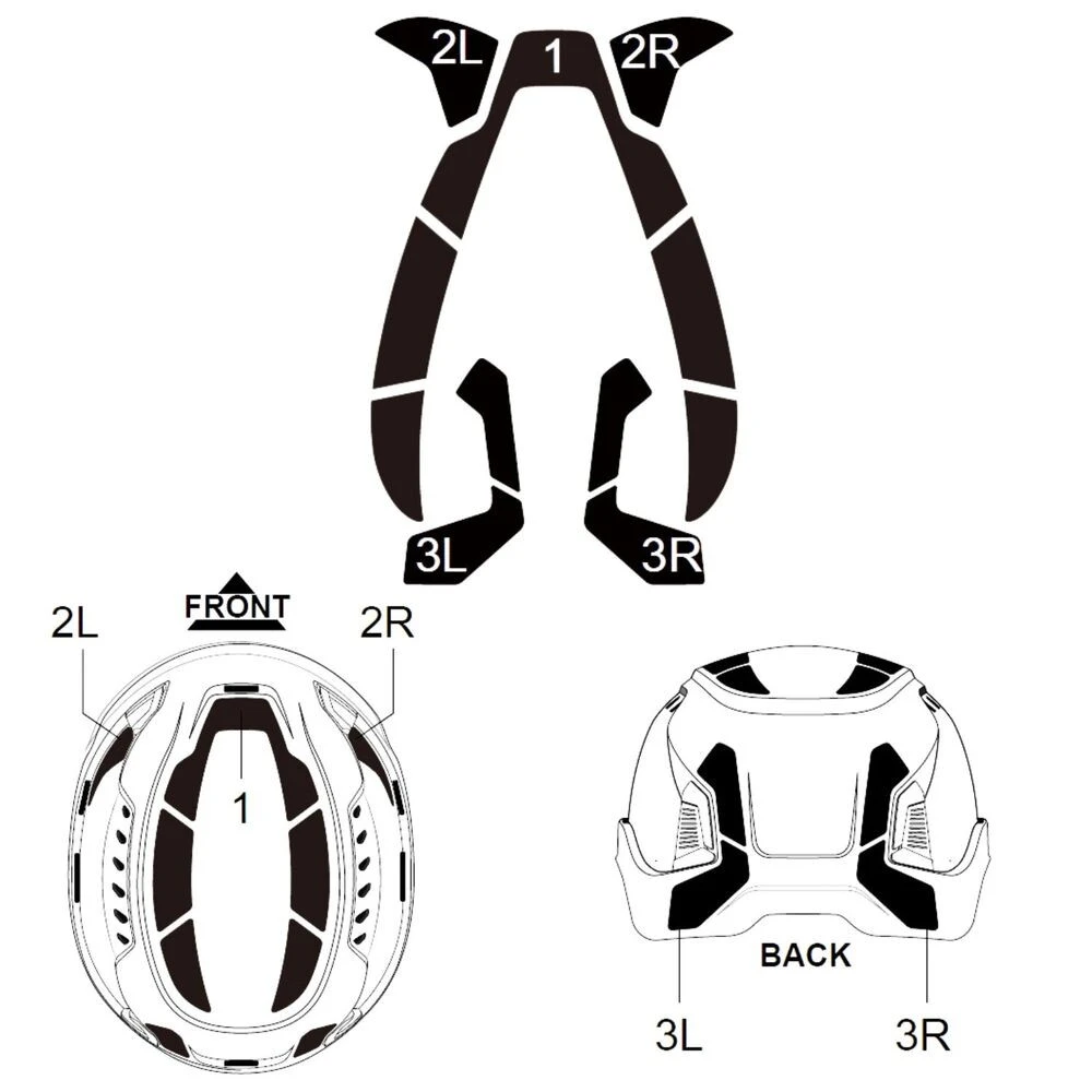 PRO FIT, Reflektor-Aufkleberset, Zubehör für Helme