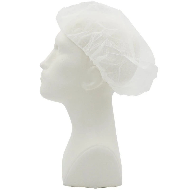 PRO FIT, peaked bouffant cap white, Disposable clothing