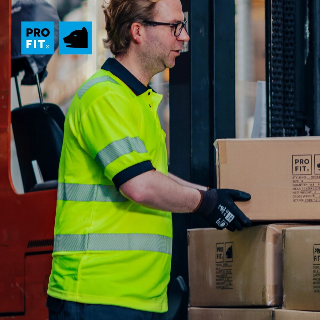 PRO FIT, High Visibility Poloshirt, Neon Yellow, High-visibility clothing