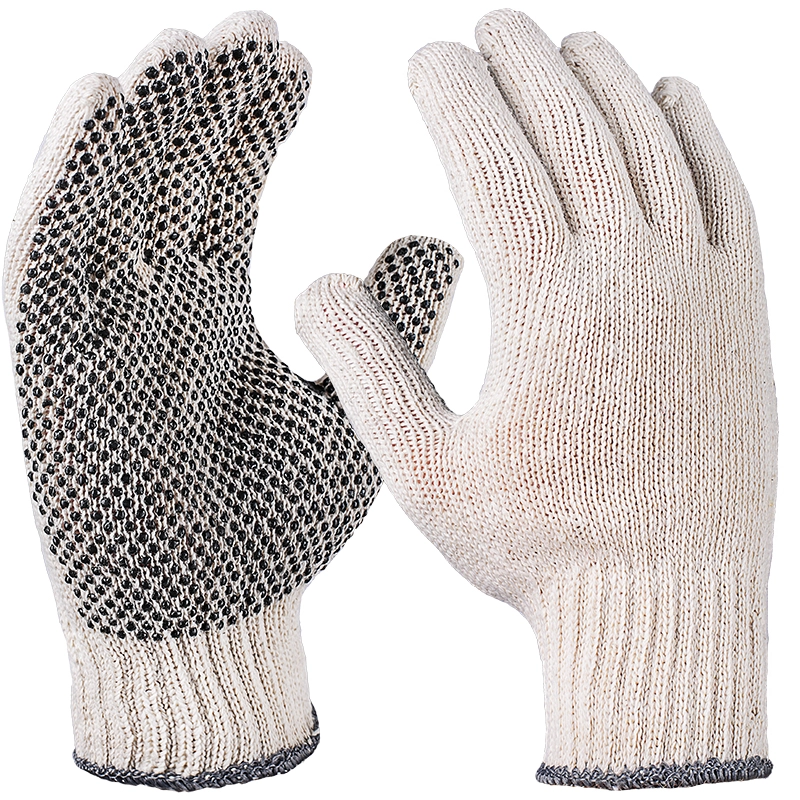 PRO FIT, finely knitted glove, Natural, dotted gloves