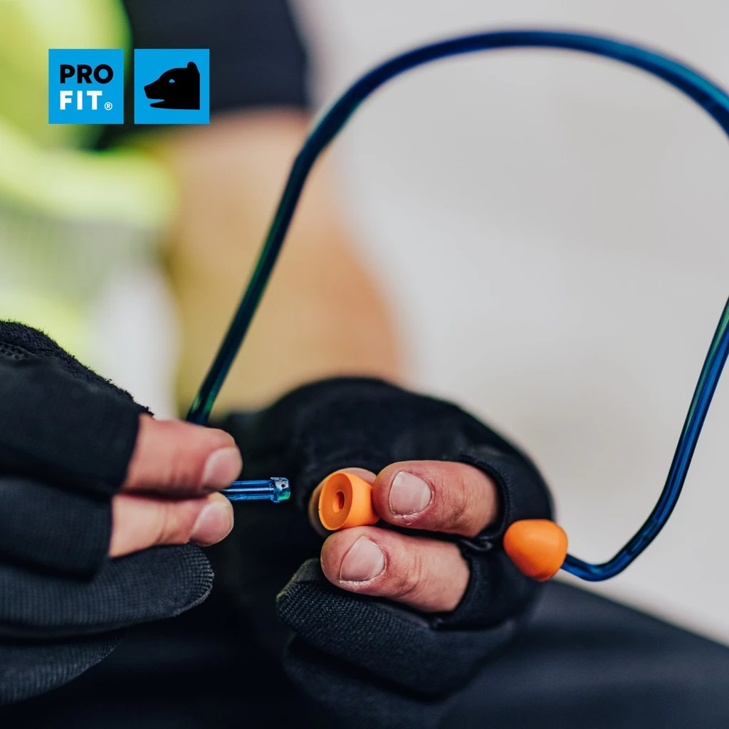 PRO FIT, banded earplug Proflex 24, Orange, Blue, Earplugs