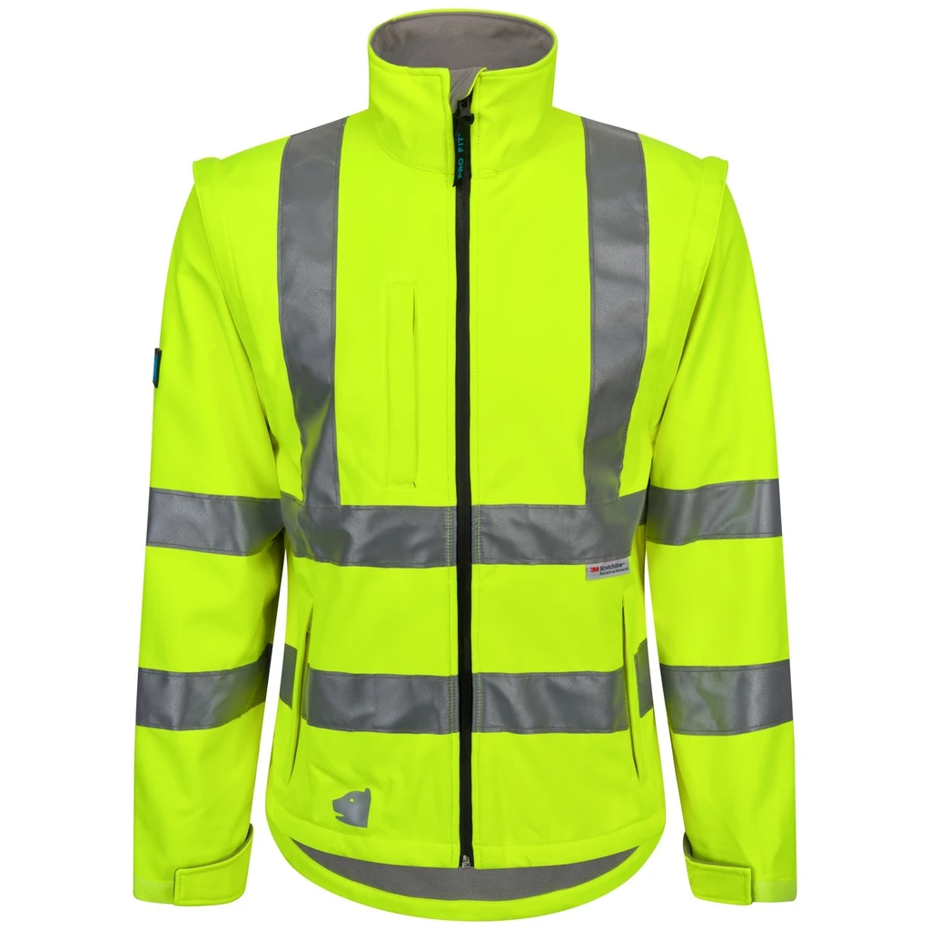 PRO FIT, Warning protection softshell jacket, High-visibility protection softshell