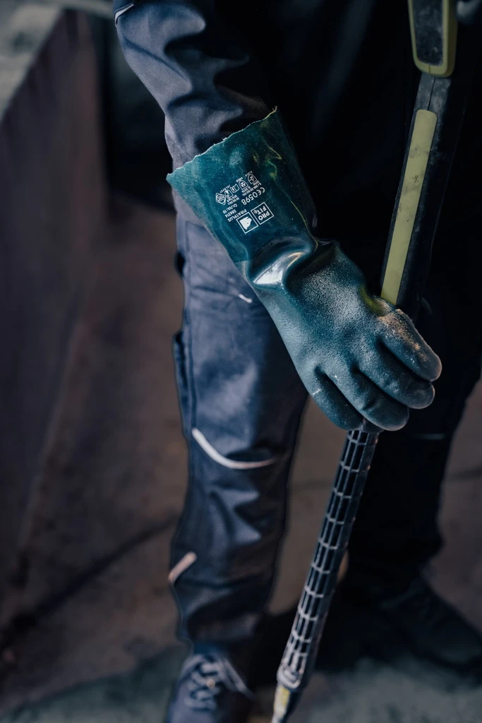 PRO FIT, pirat pvc chemical resistance, Green, Chemical protection glove