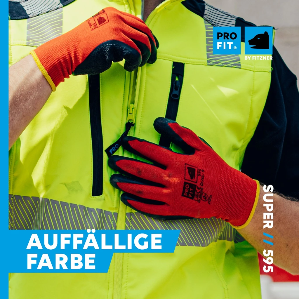 PRO FIT, latex glove, Black, Red, Latex gloves