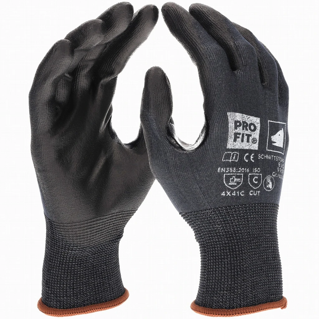 PRO FIT, PU cut resistance glove, Black, Cut protection PU gloves