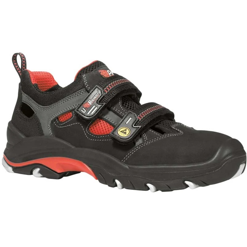 U POWER logo, galaxy safety sandal, Safety shoes S1