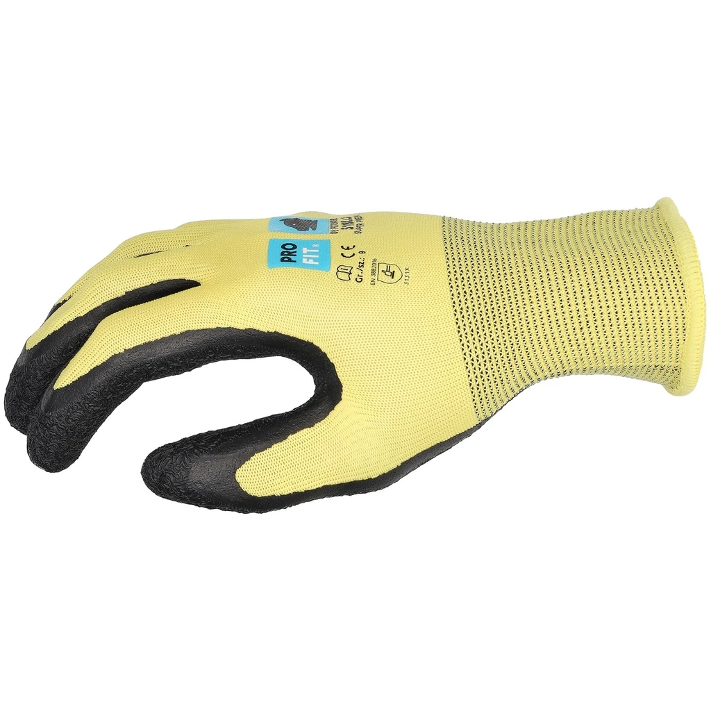 PRO FIT, latex glove, Black, Yellow, Latex gloves