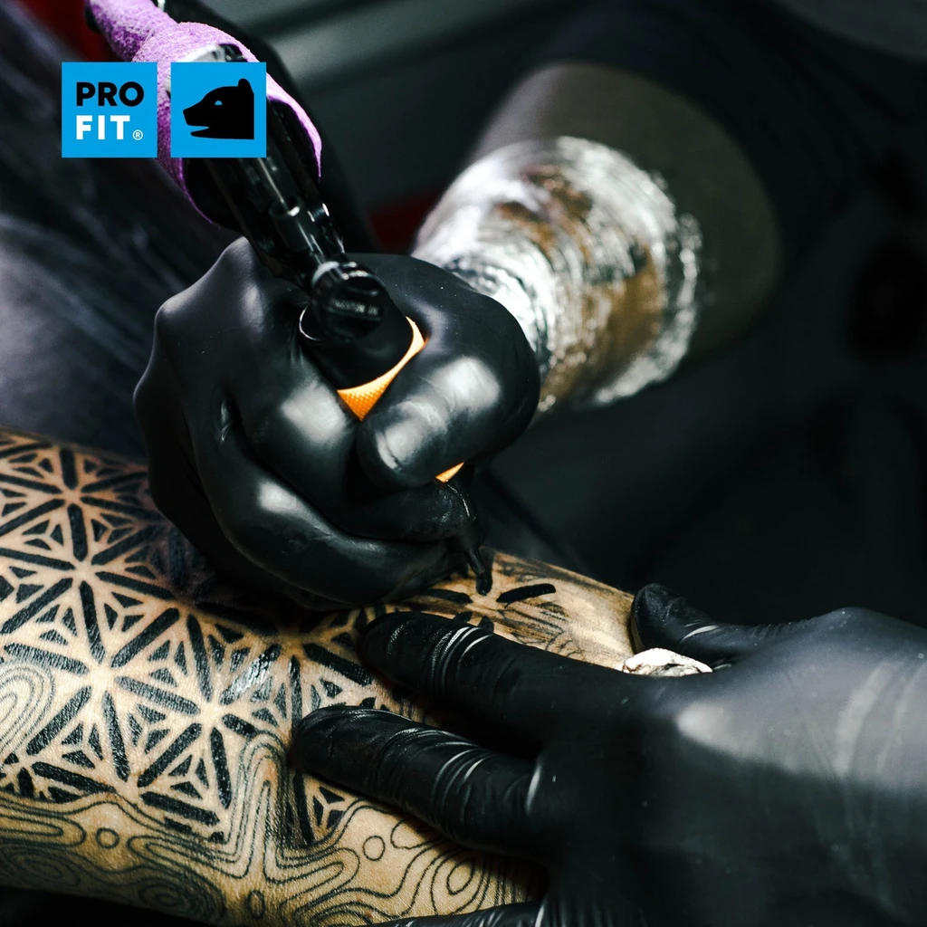 PRO FIT, nitrile disposable glove, Black, Disposable gloves