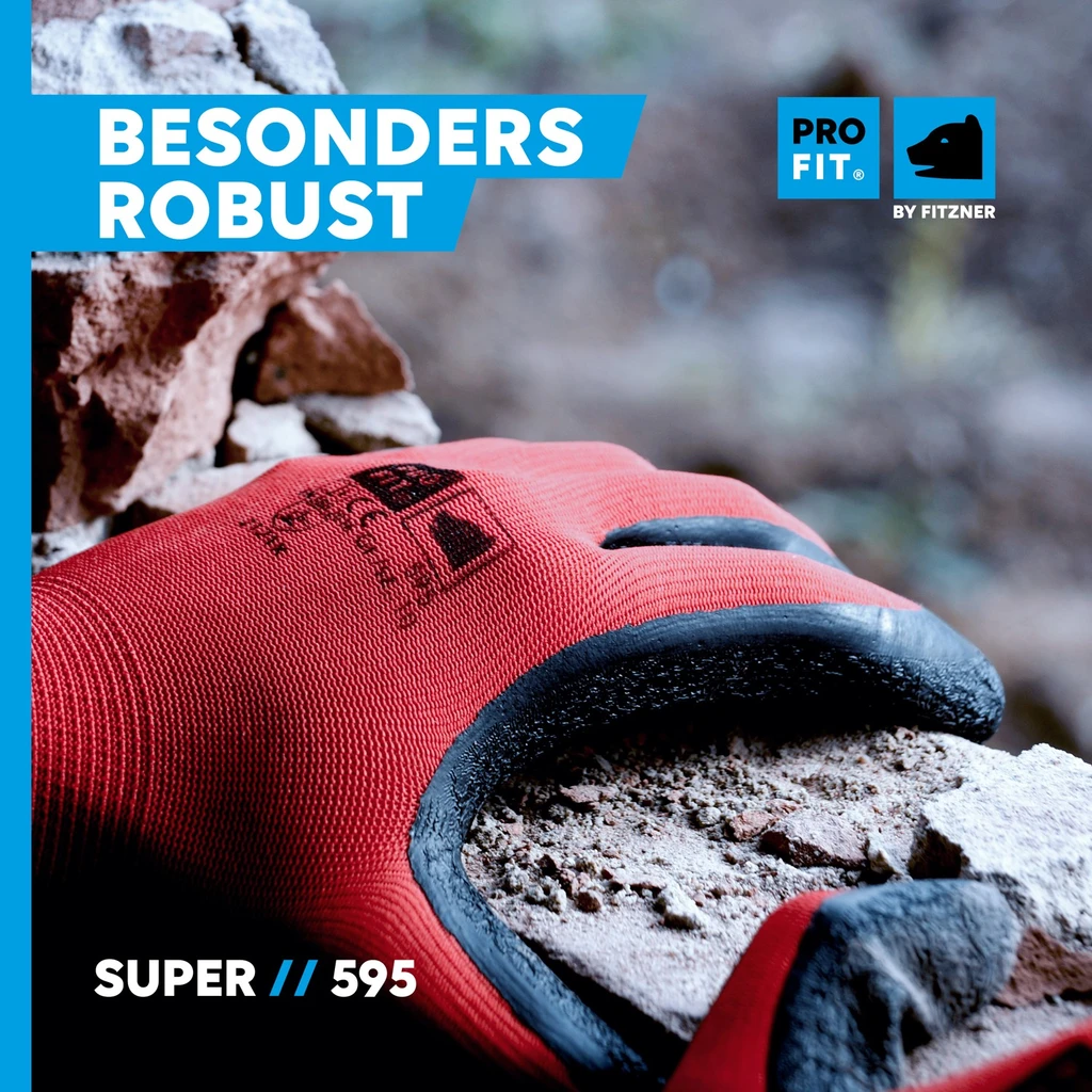 PRO FIT, latex glove, Black, Red, Latex gloves