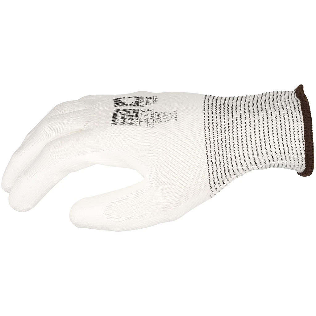 PRO FIT, PU fine knitting glove, White, PU gloves