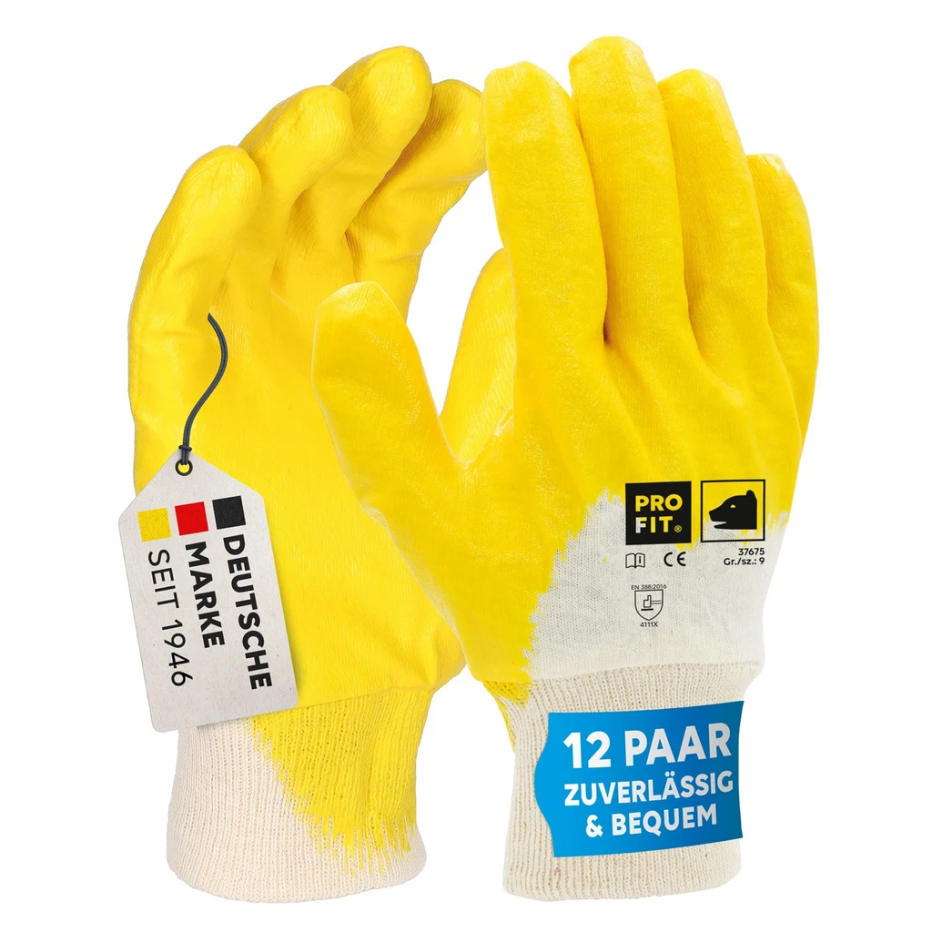 PRO FIT, nitrile foam glove maxim cool, Natural, Yellow, nitrile foam glove maxim cool