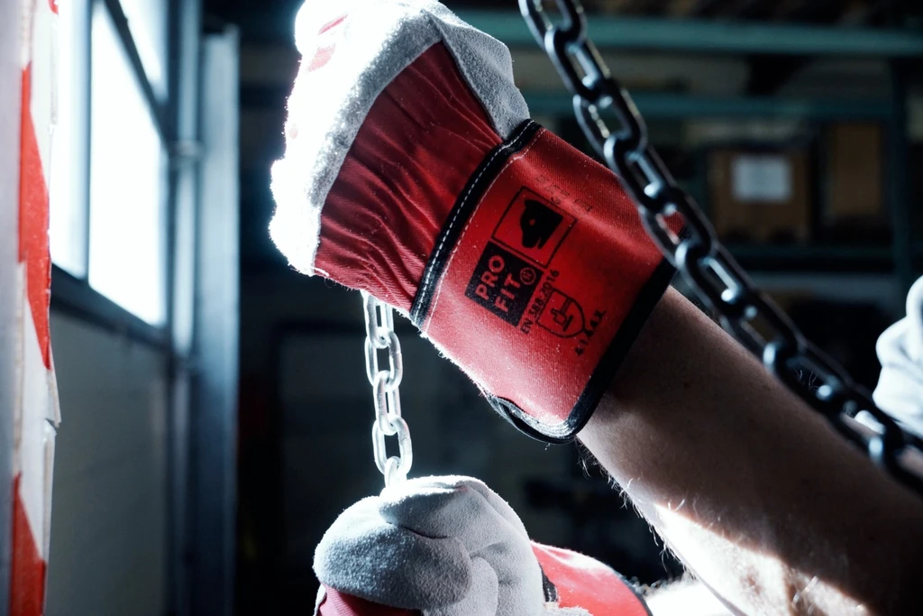 PRO FIT, cow split leather glove, Natural, Leather gloves