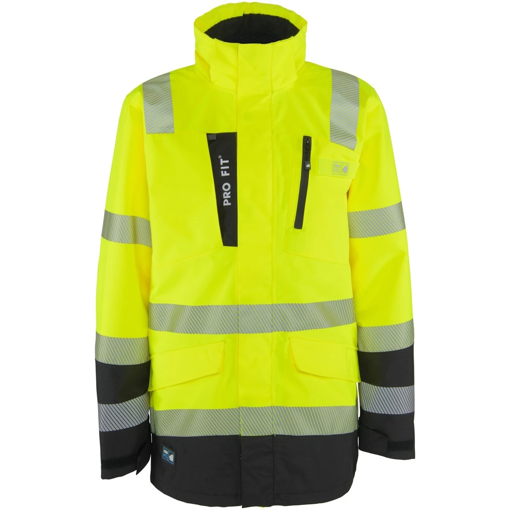 PRO FIT, High visibilty parka, Neon Yellow, High-visibility clothing