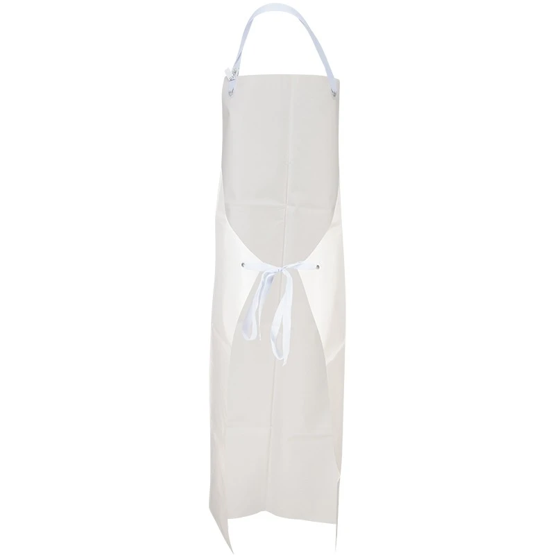PRO FIT, vinyl bib apron, White, Apron