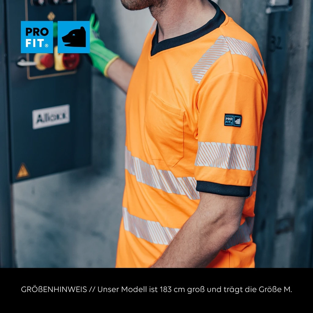 PRO FIT, High Visibility T-shirt, Neon Orange, High-visibility clothing