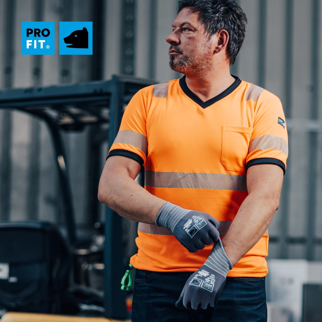 PRO FIT, High Visibility T-shirt, Neon Orange, High-visibility clothing
