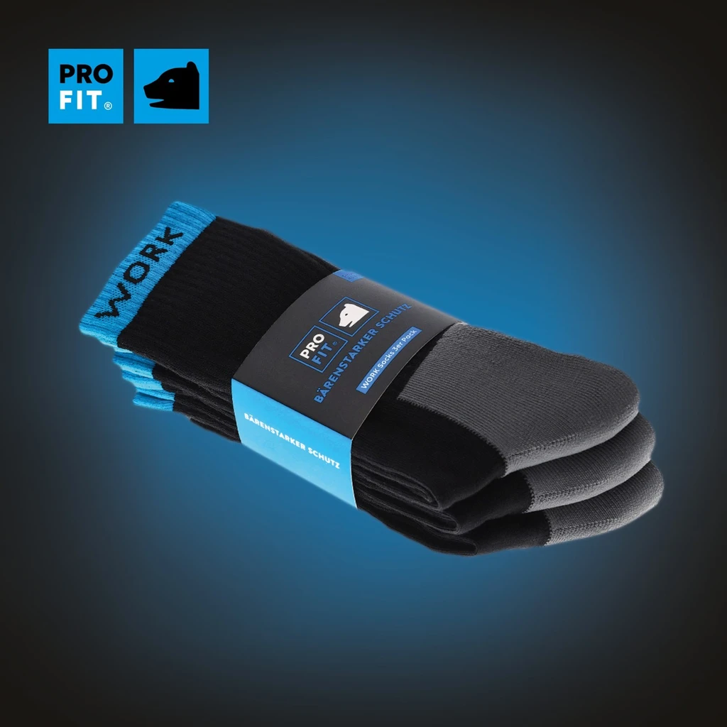 PRO FIT, work socks, Turquoise, Black, Accessories Shoes