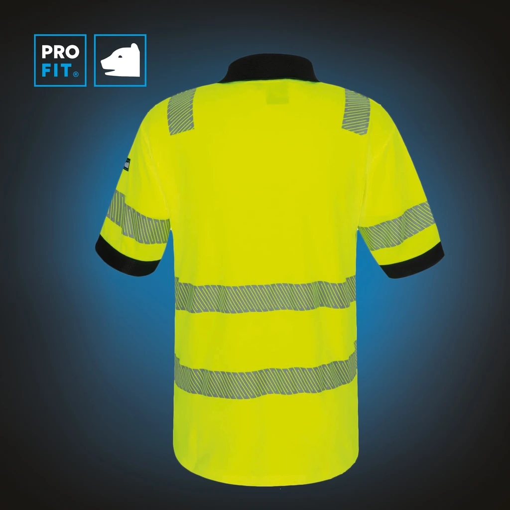 PRO FIT, High Visibility Poloshirt, Neon Yellow, High-visibility clothing