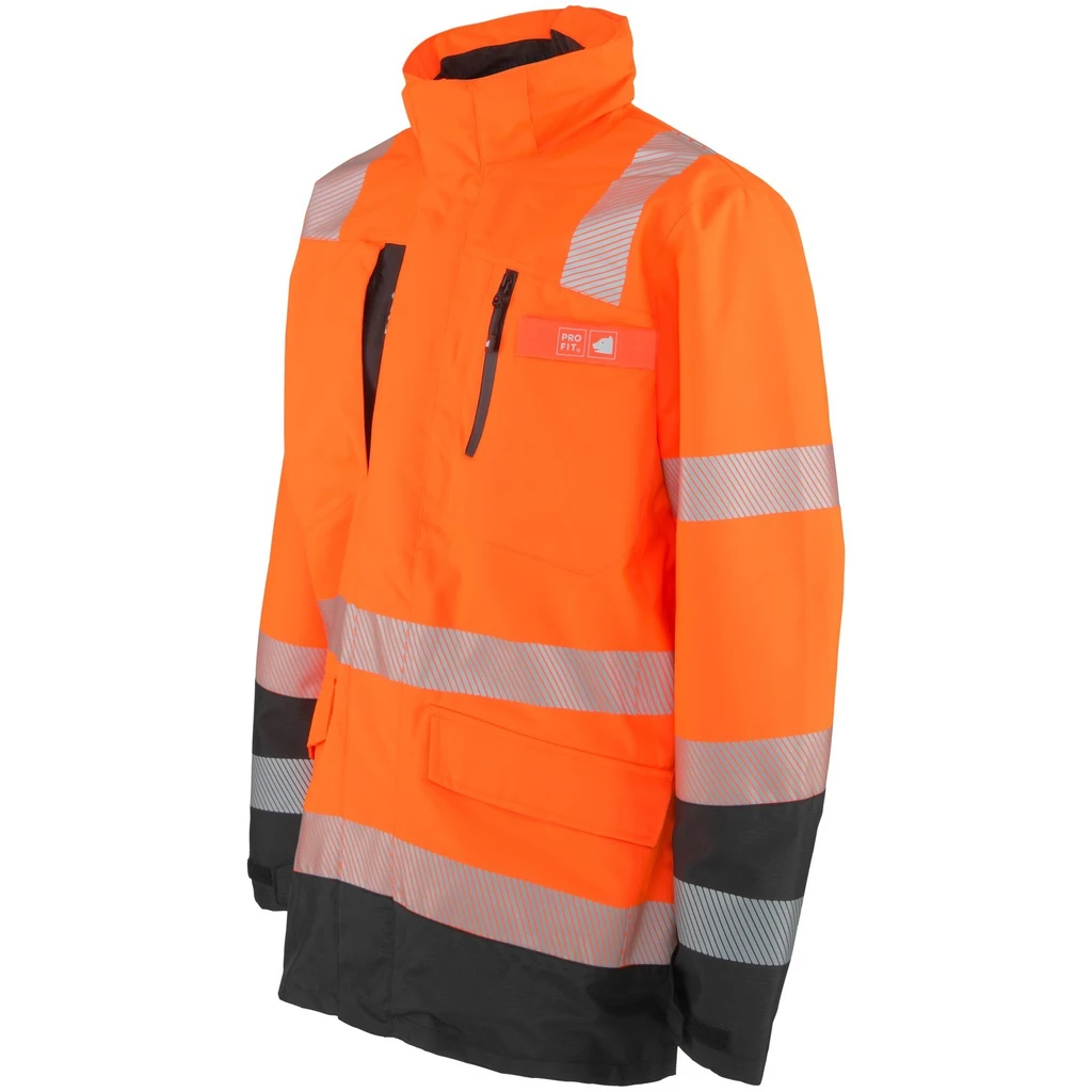 PRO FIT, High visibilty parka, Neon Orange, High-visibility clothing