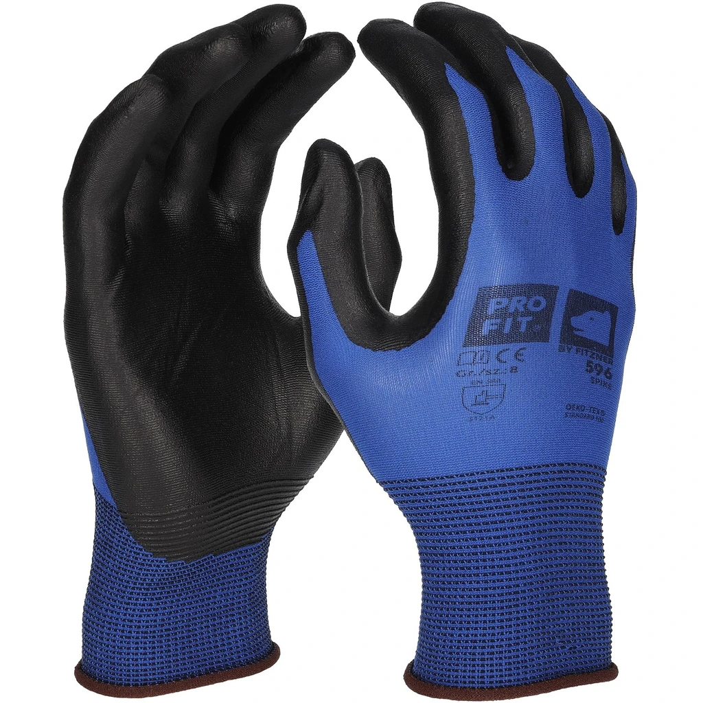 PRO FIT, nitrile foam glove maxim cool, Black, Blue, Nitrile foam gloves