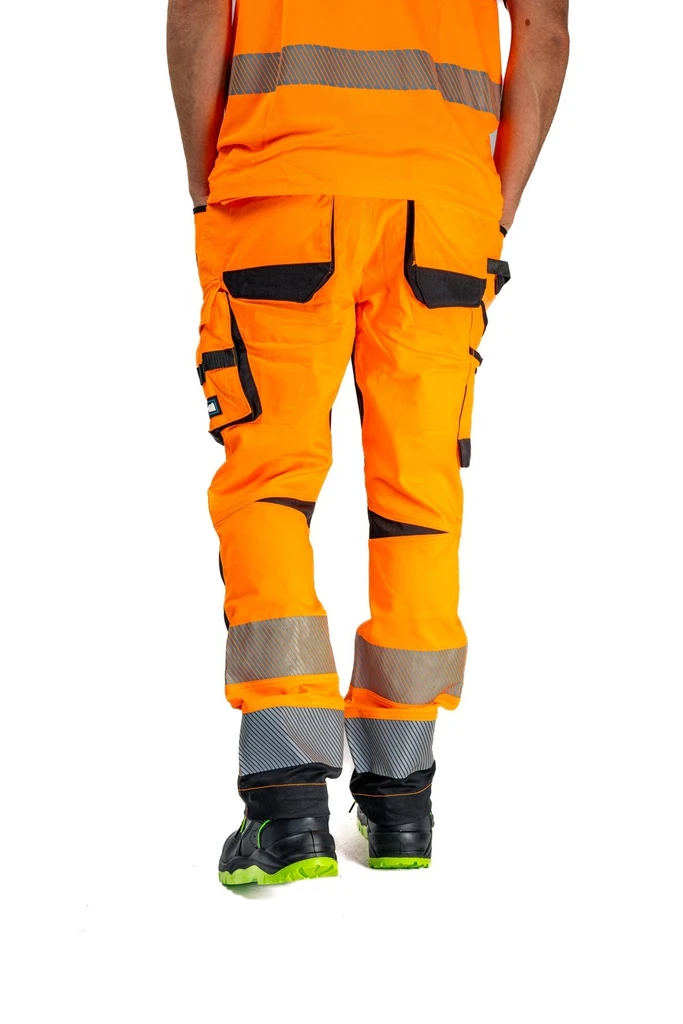 PRO FIT, High-visibility trouser, Neon Orange, High-visibility clothing