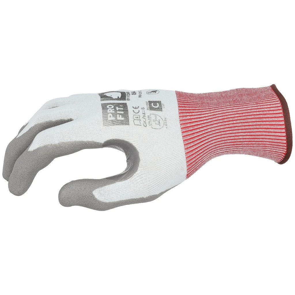 PRO FIT, Nitril Schnittschutzhandschuh, Grau, Hellblau, Nitrilschaum-Handschuhe