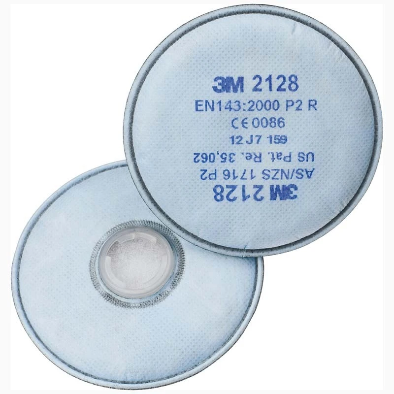 3M, 3M particulate filters P2, Blue, Gases and Vapors Mask, 3M