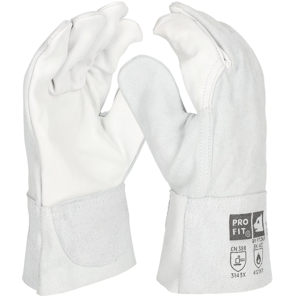 PRO FIT, Combined cow leather glove, Natural, Heat Protection gloves