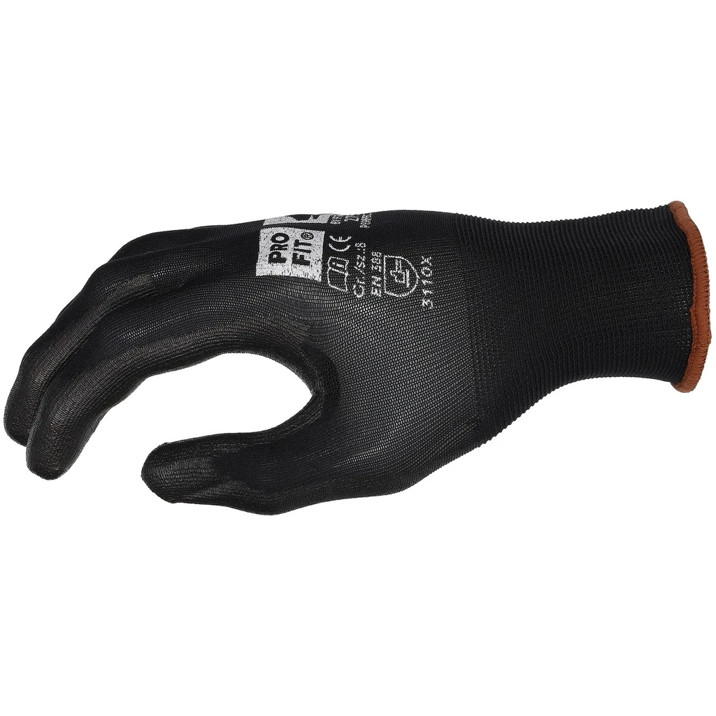 PRO FIT, PU glove Perfect Lite, Black, PU gloves