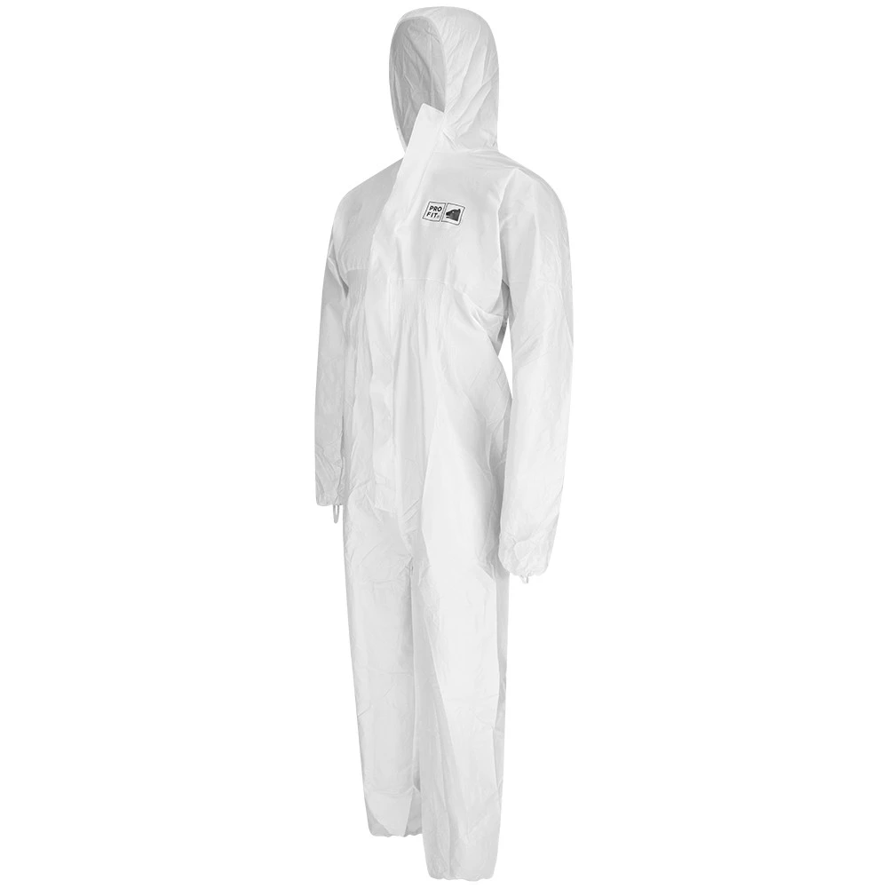 PRO FIT, microporous film membraneprotection overall, White, Disposable clothing