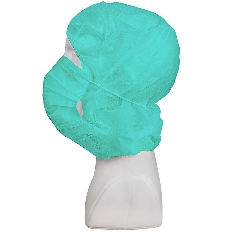 PRO FIT, pp astro caps with, Green, Disposable clothing